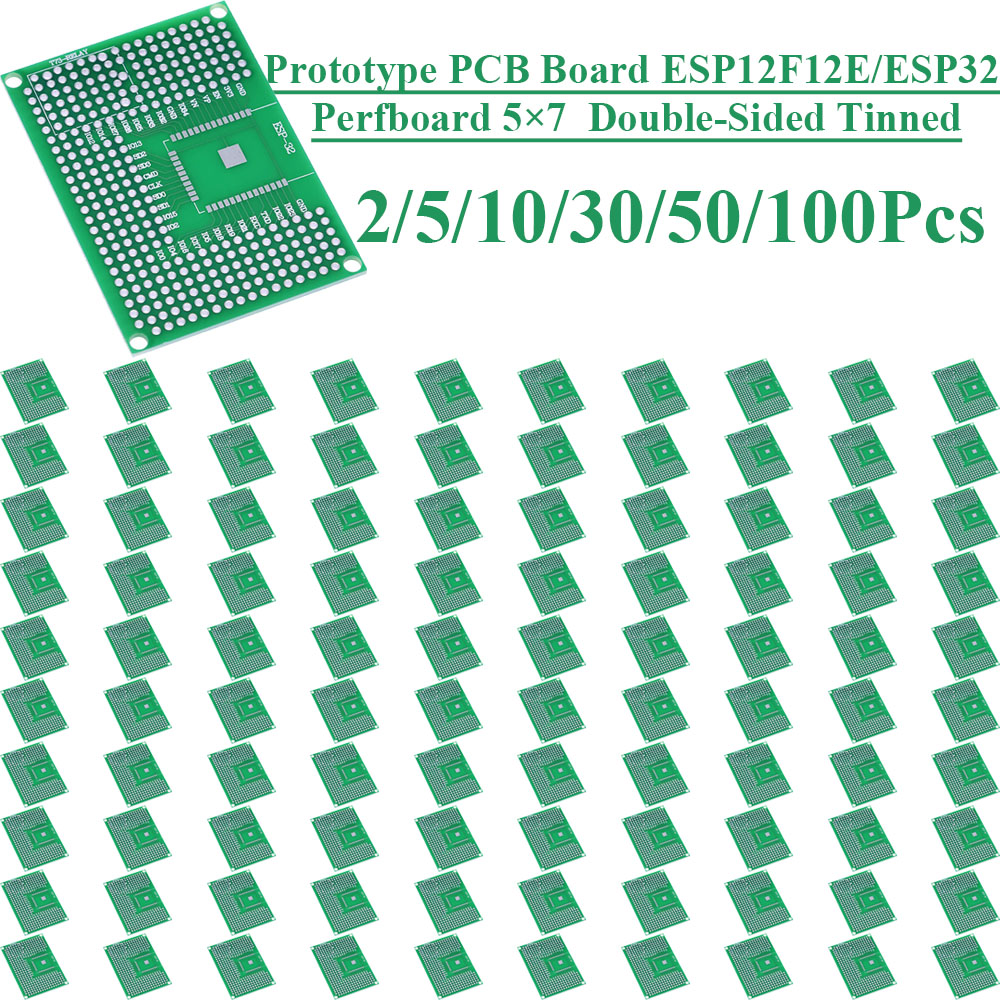 Esp8266 - 2~100 ชิ้น บอร์ด PCB ต้นแบบแบบสองด้านเคลือบดีบุก ขนาด