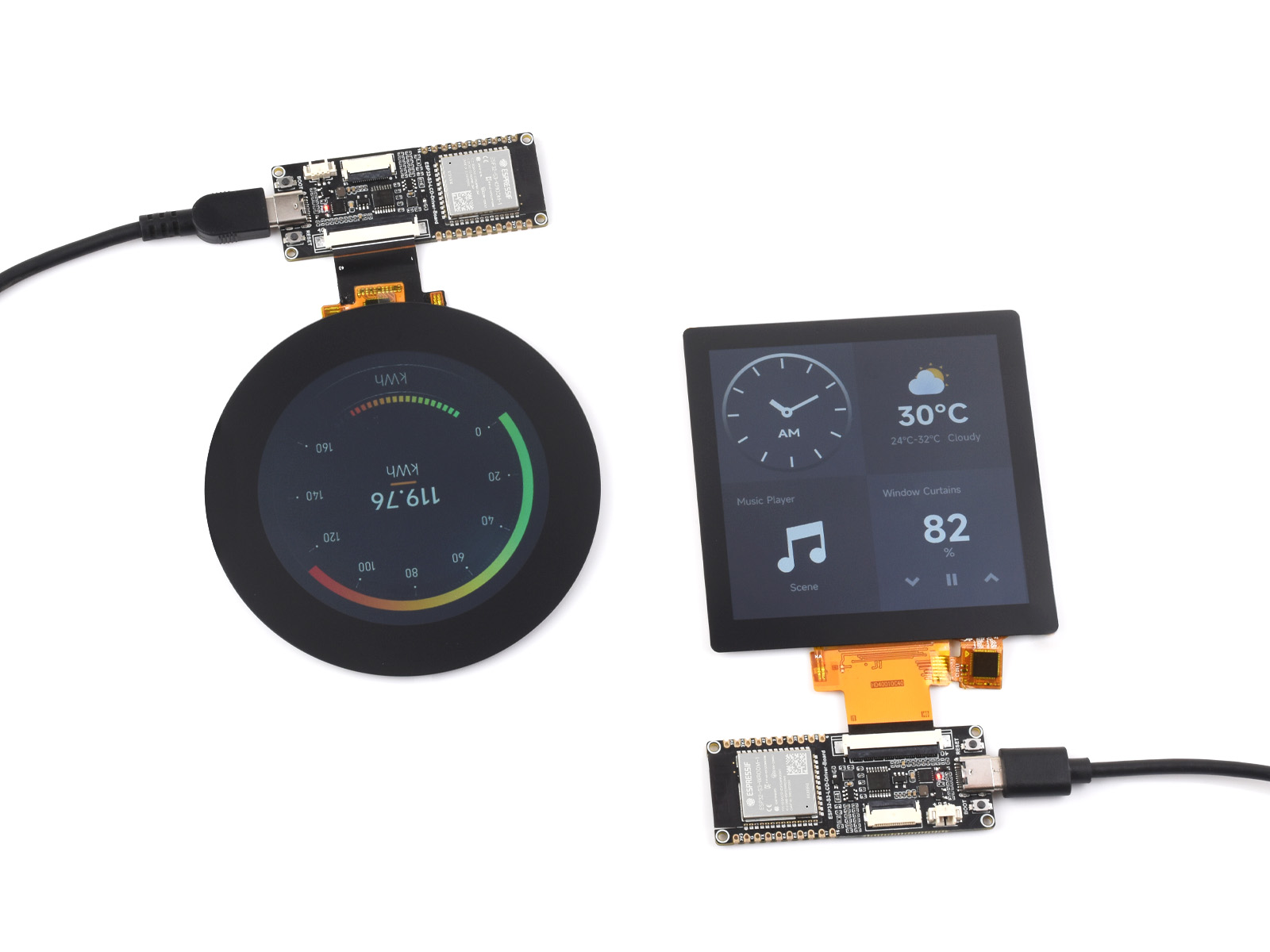 Esp32 S3 - Waveshare บอร์ดไดร์เวอร์ ESP32-S3 RGB, 32บิต240MHz LX7