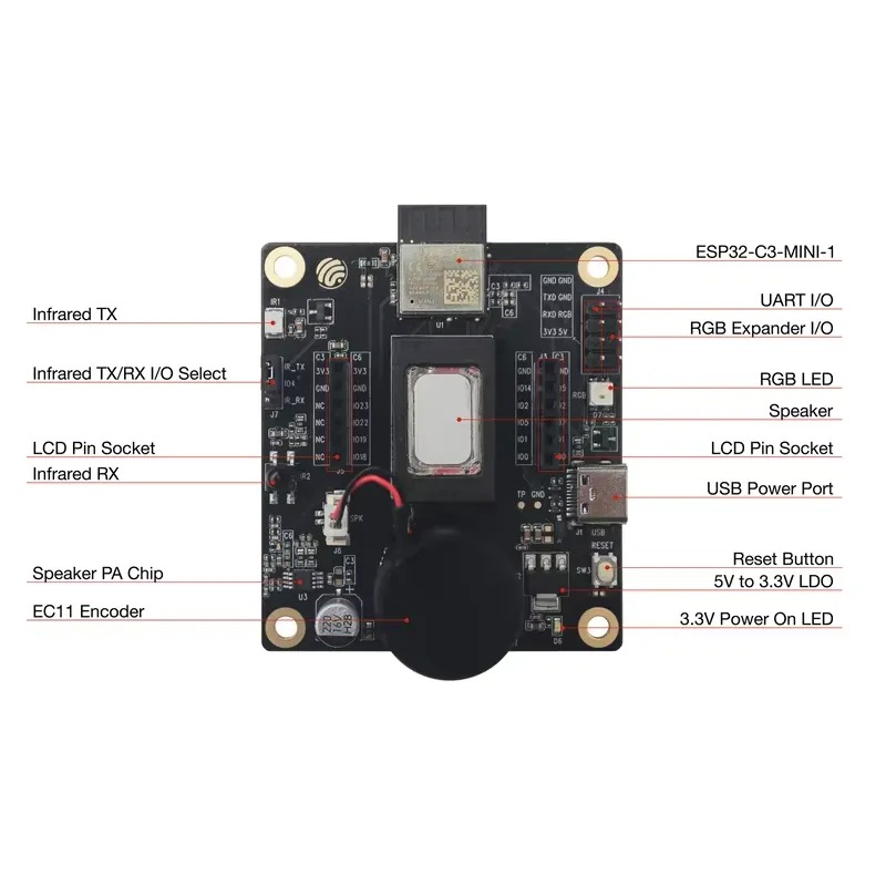 Esp32 - บอร์ดพัฒนา ESP32-C3-LCDkit หน้าจอ LCD SPI ขนาด