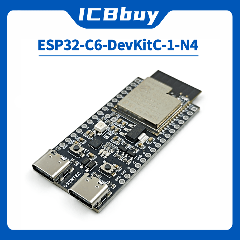 Esp32 Devkit - บอร์ด ESP32-C6-DevKitC-1 ชิปประมวลผล ESP32-C6 รองรับ WIFI6