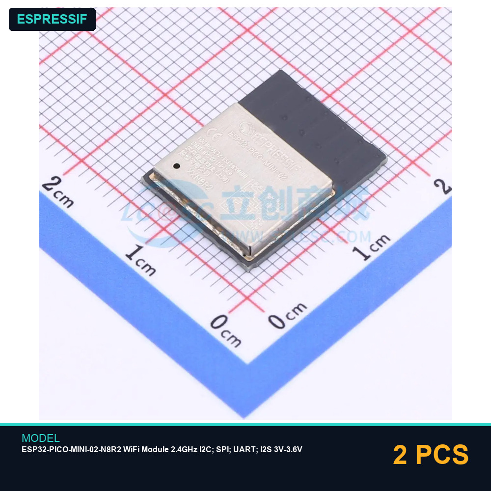 Espressif Esp32 - โมดูล WiFi ESPRESSIF ESP32-PICO-MINI-02-N8R2 จำนวน 2