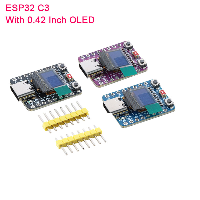 Esp32 C3 - ESP32-C3 หน้าจอ 0.42 นิ้ว OLED จอแสดงผลแสงสีขาวบลูทูธบอร์ดพัฒนาซุปเปอร์มินิอินเทอร์เฟซประเภท-C