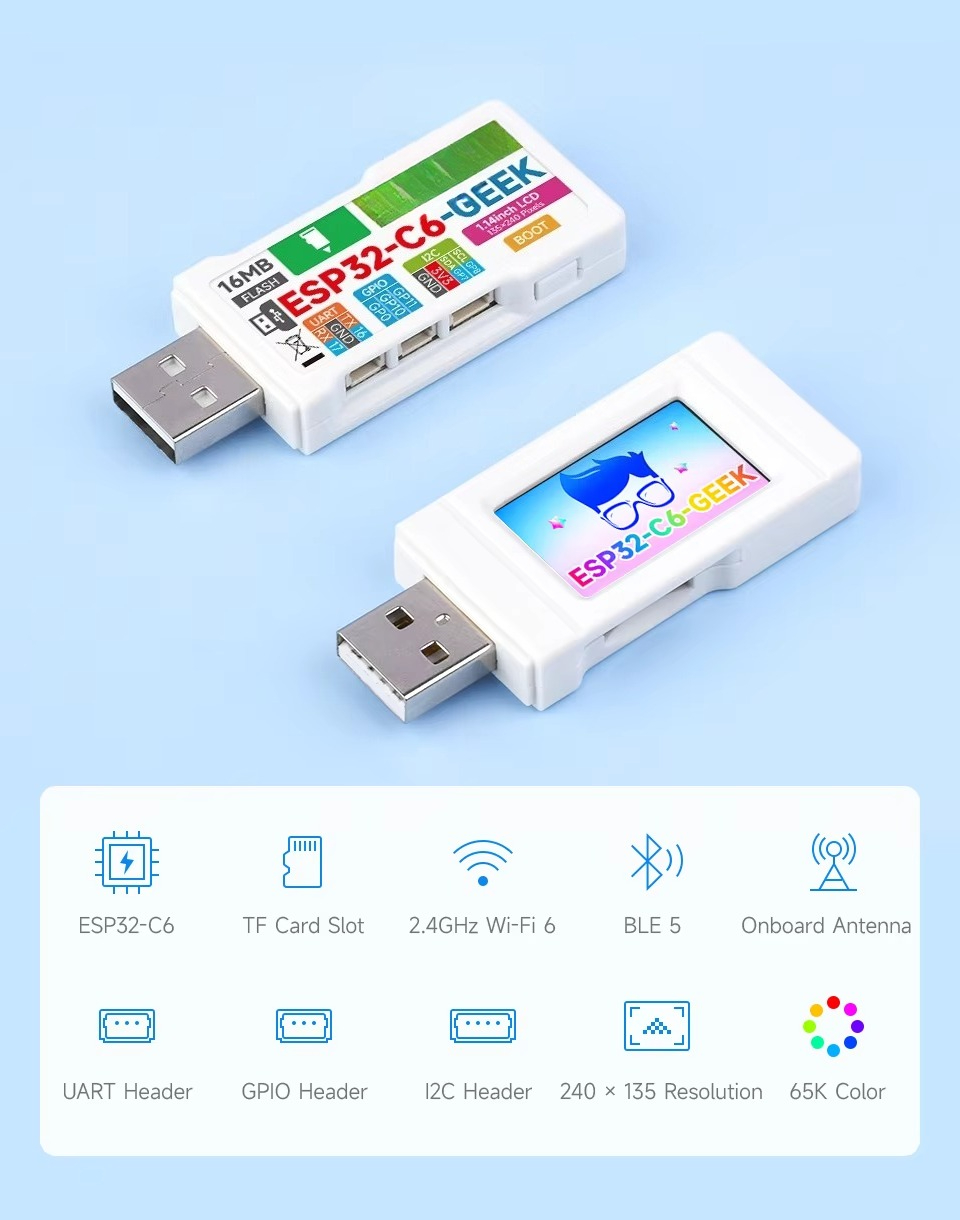 สำหรับบอร์ดพัฒนา ESP32-C6 GEEK - Esp32 C6 บทวิจารณ์และราคา