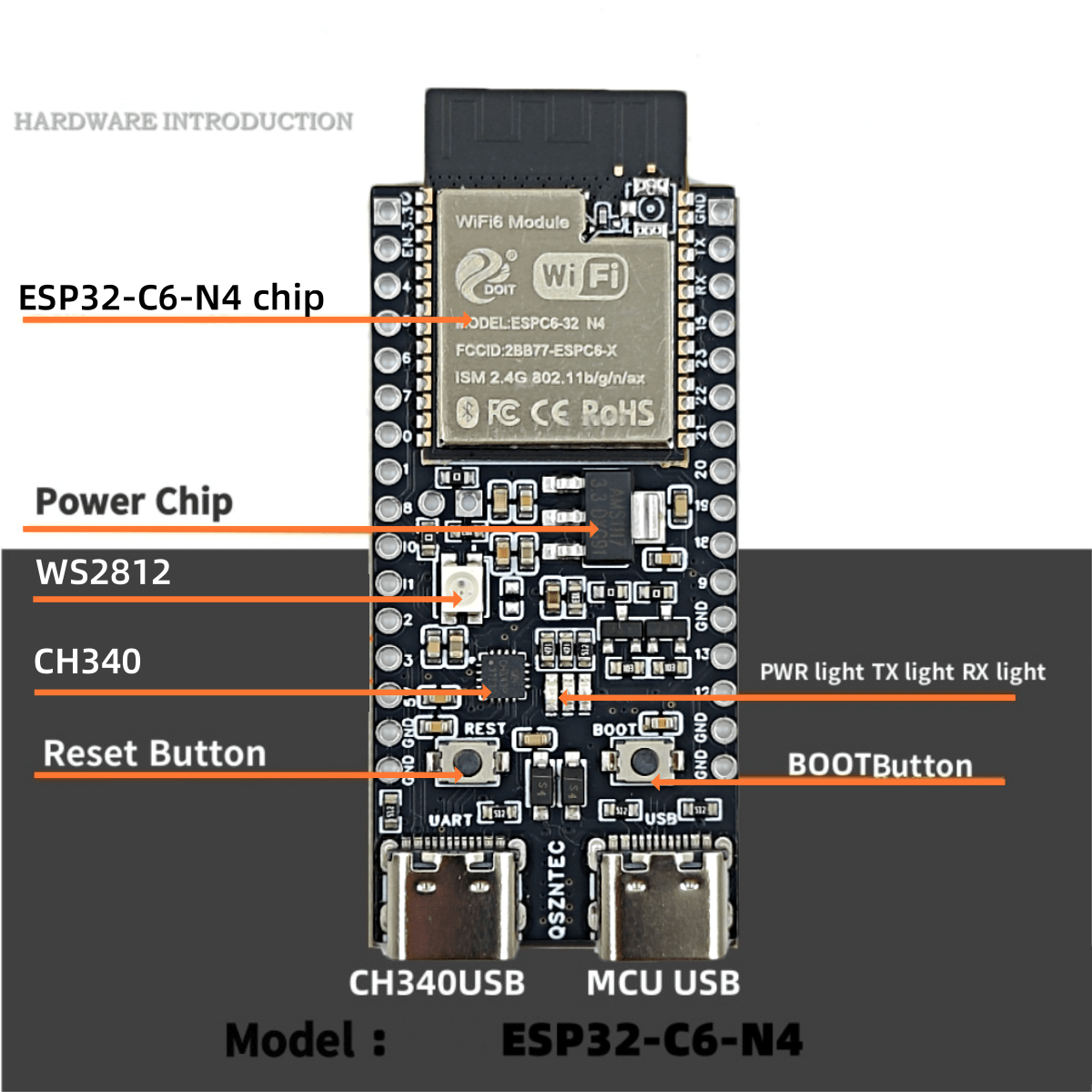 บอร์ด ESP32-C6-DevKitC-1 ชิปปร - Esp32 Devkit บทวิจารณ์และราคา